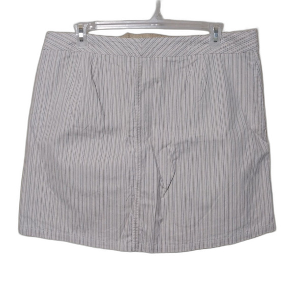 Dockers skort Womens 20W white tan brown striped built in shorts Stretch Cotton - Picture 2 of 7